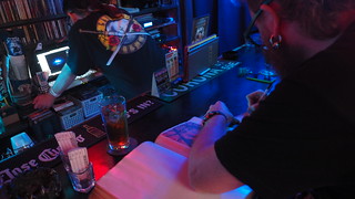 Harper Reed - We went to this metal bar called GODZ that had karaoke style books full of metal songs that you c...