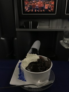 And after the cheeses and wines they came around with a cart and freshly made-to-order ice cream sundaes. I was so full.