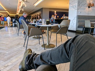 Chillin in the O'hare Polaris Lounge