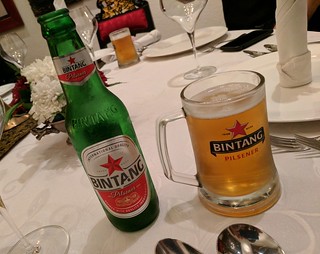 Trying some Indonesian beer.
