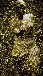 Art - Yayoi yellow specked sculpture