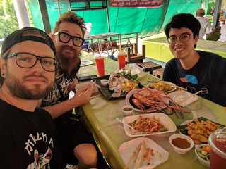 Havin a delicious lunch at the floating markets with PanJ