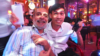 This dude running around with us had the hugest phone battery.