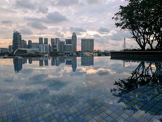 Sunrise from the roof deck pool