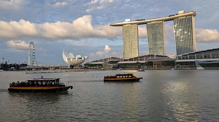 Water taxis on the Marina Bay