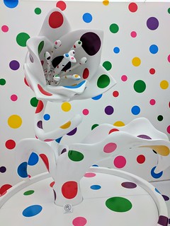 Art - A rad flower sculpture at the Yayoi exhibit. This thing was actually taller than me.