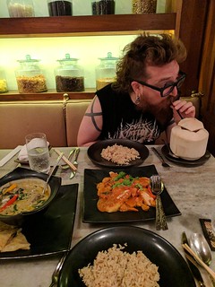 Harper Reed - Enjoying some super rad Thai food at our hotel. Harper and I went on a lot of dates together