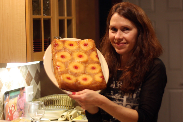 Pineapple Upside Down Cake - Vicki is sort of a ridiculous cook
