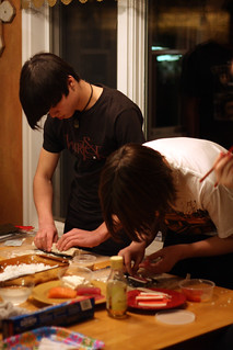 Sushi - Gabe and Ethan Making Some Sushi Rolls