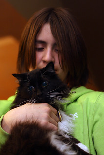 Ethan and a cat - whose name I do not know