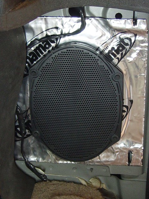 Stock Rear Speaker with Dynamat