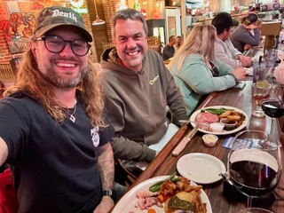 Josh came out to get dinner!