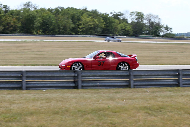 Jon, cruising around the track just as we walked in.