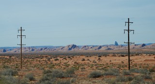The Arizona desert terrain is wild