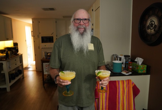 Jeff loves his margarita maker, hahah