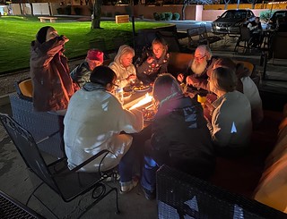 Chilly Arizona night grill out