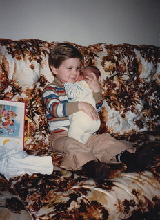 Holding newborn Bre'anna