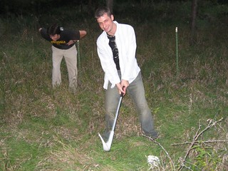 Golf - Playing monster golf in Rico's backyard