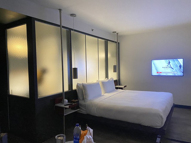 First hotel room in a year and a half.