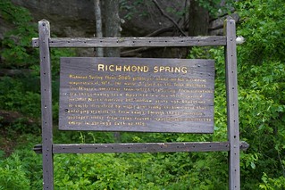 Pretty sure someone free-hand carved this Richmond spring sign.