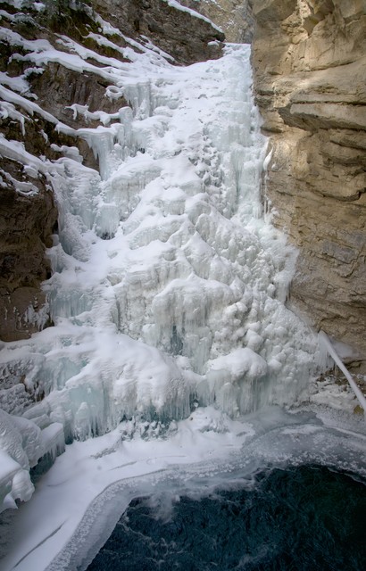 It was wild to see the water running behind the ice