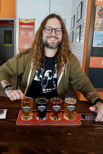 Samplin a couple beers in Canmore