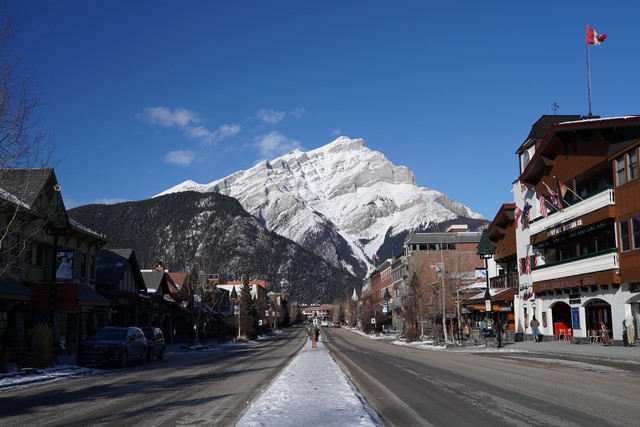 The view from Banff Ave really is ridiculous