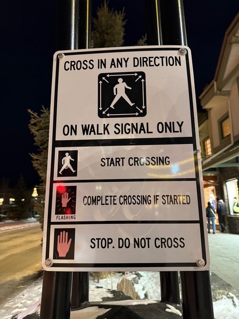 You can just strut in any direction in Banff