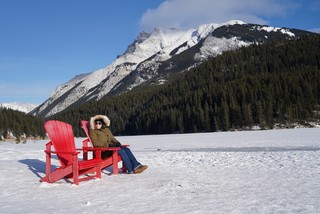 frame - Chillin in the red chairs at Two Jack Lake