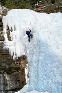 Snow - Watching this dude climb the frozen waterfall