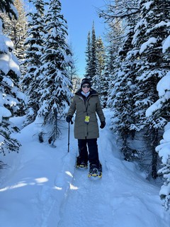Snow - Snowshoein lady