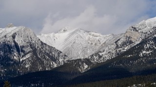 Snow - Mountains from the Canmore Brewery