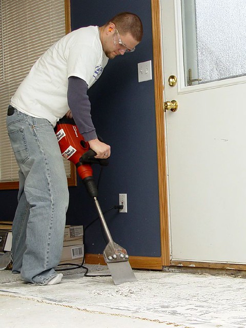 How to remove thinset from concrete