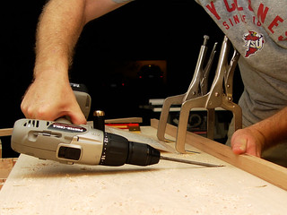 Screwing the Pocket Holes