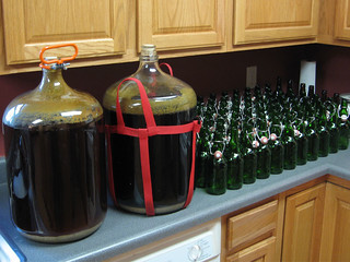 Homebrew - about 10 gallons of beer ready to be bottled
