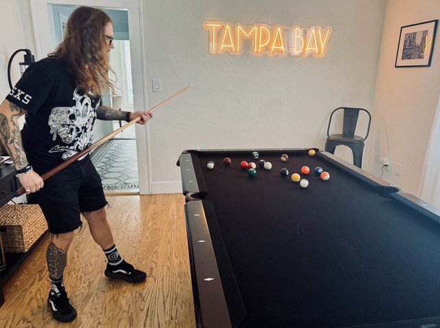 Air BnB has a pool table!