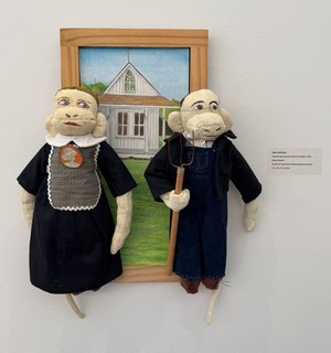 Art - Monkeying Around American Gothic