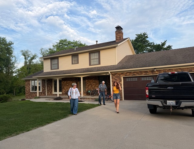 Leaving dinner at CJ and Susie's