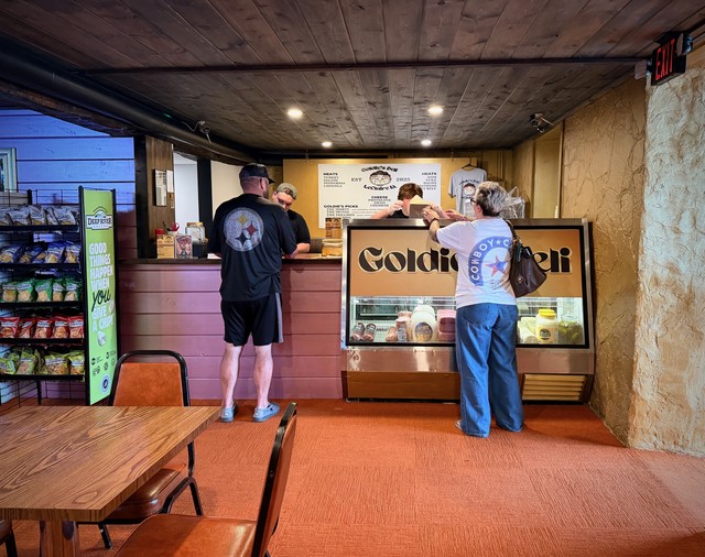Pickin up sandwiches from Goldie's