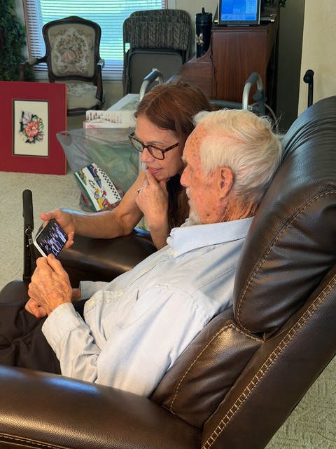 Showing grandpa photos