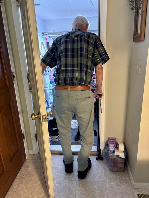 Checking in as I build him a hand rail