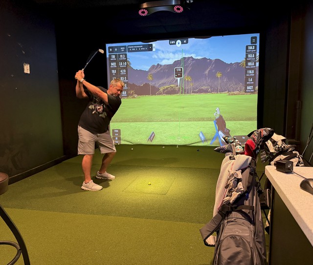 Checking out the Protee VX sim with Rich. I'm sold