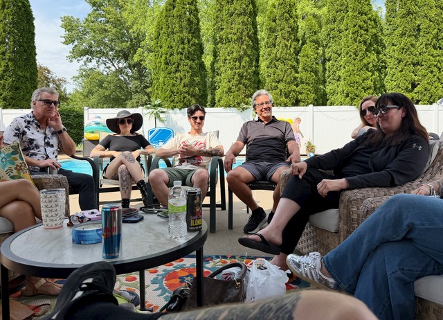 Hangin at Curt and Lorraine's pool