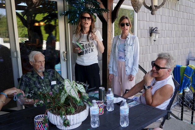 Poolside hanging with Scarlet and Summer