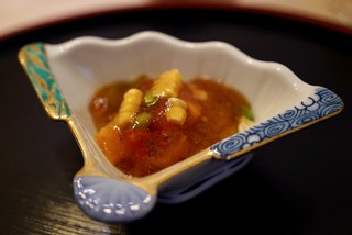 Starting dinner with some summer veggies in some miso. So tasty