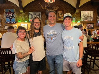 Hangin with Josh, Keagan, and a bartender who focused on the wall behind us.