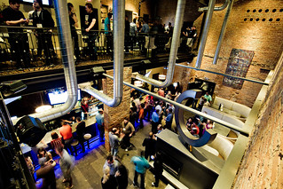 Hanging out at CAPiTOL Lounge. Nick and and I are in the upper, left corner, heh.