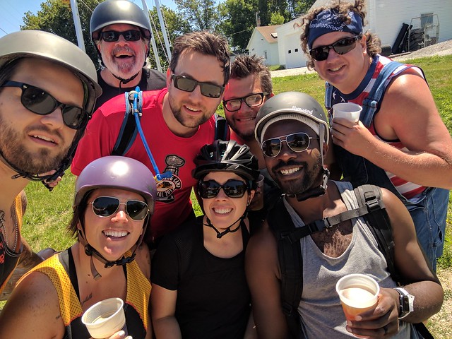 Trailside beer break