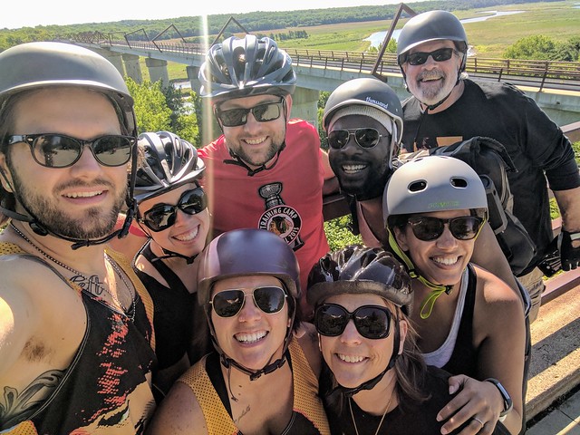 Part of our crew at the High Trestle Trail Bridge