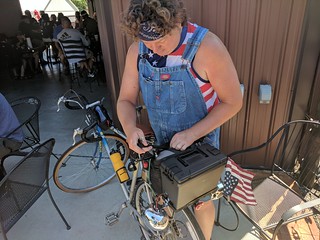 Biking - Arty workin on his sound system